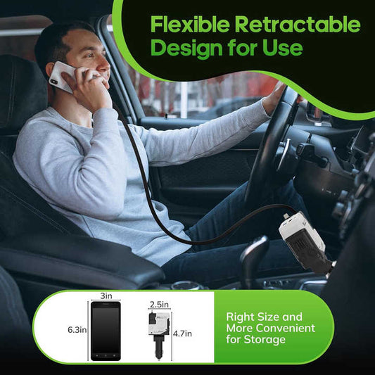 📲🚘Chargeur de Voiture 120W 4-en-1 – Ultra Rapide, Rétractable, Universel & Intelligent⚡
